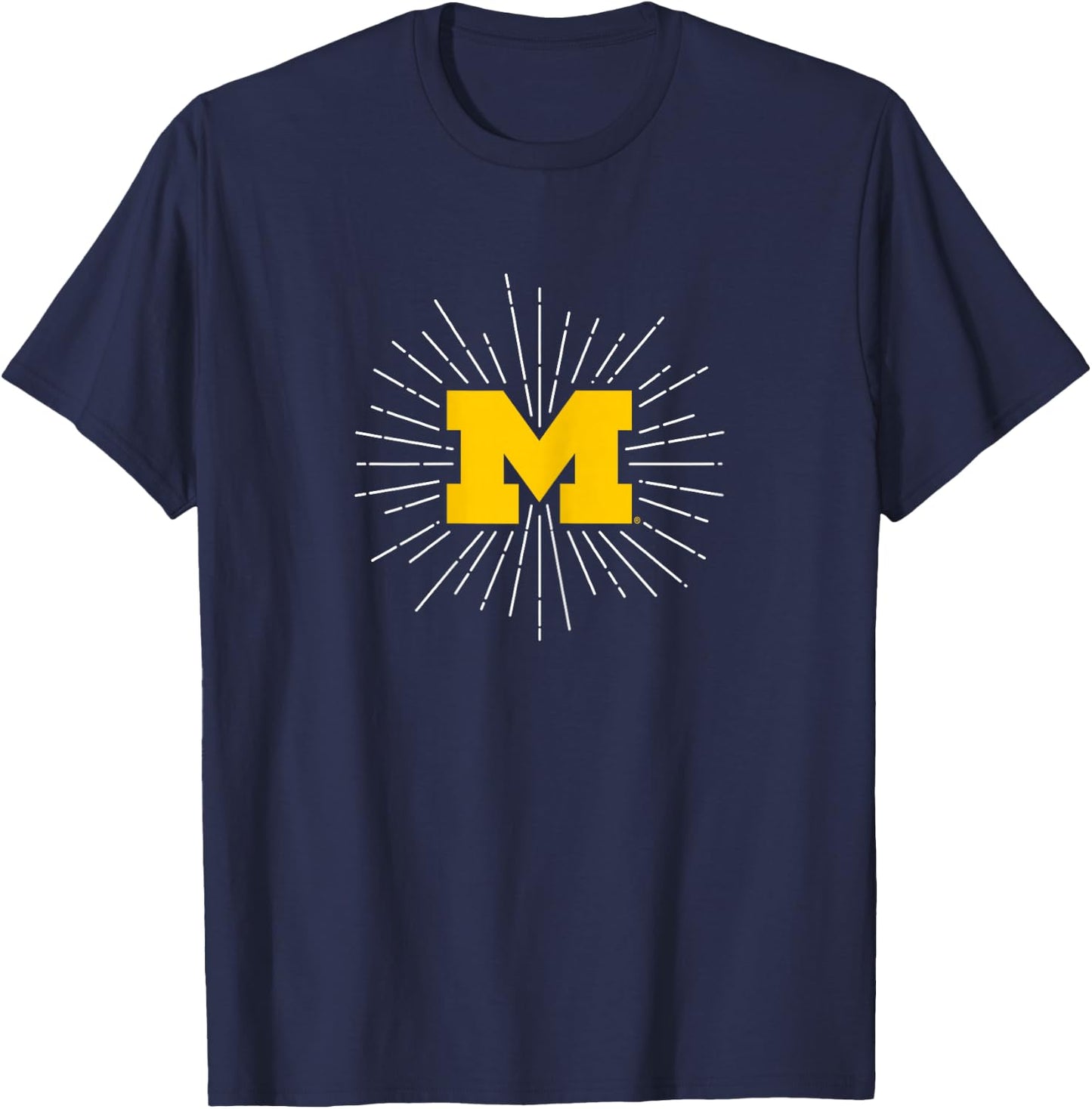 University of Michigan Wolverines U of M Burst T-Shirt - T-Shirt | Navy
