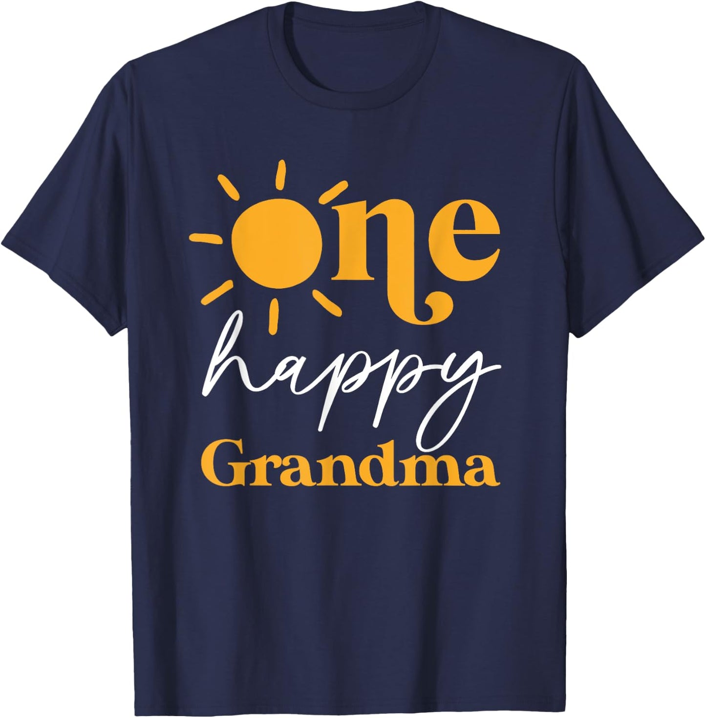 One Happy Grandma of The Birthday First Trip Around the Sun T-Shirt - T-Shirt | Navy