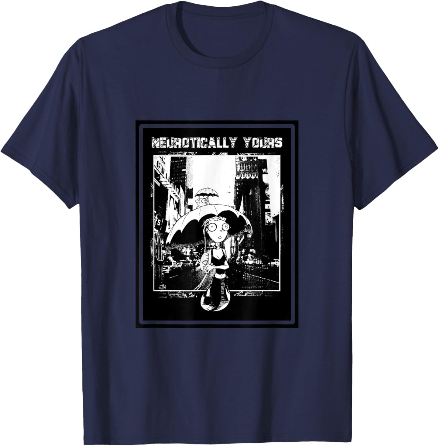 Neurotically Yours: comic style T-Shirt - T-Shirt | Navy
