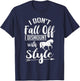 I Don't Fall Off I Dismount With Style Funny Horse T-Shirt - T-Shirt | Navy
