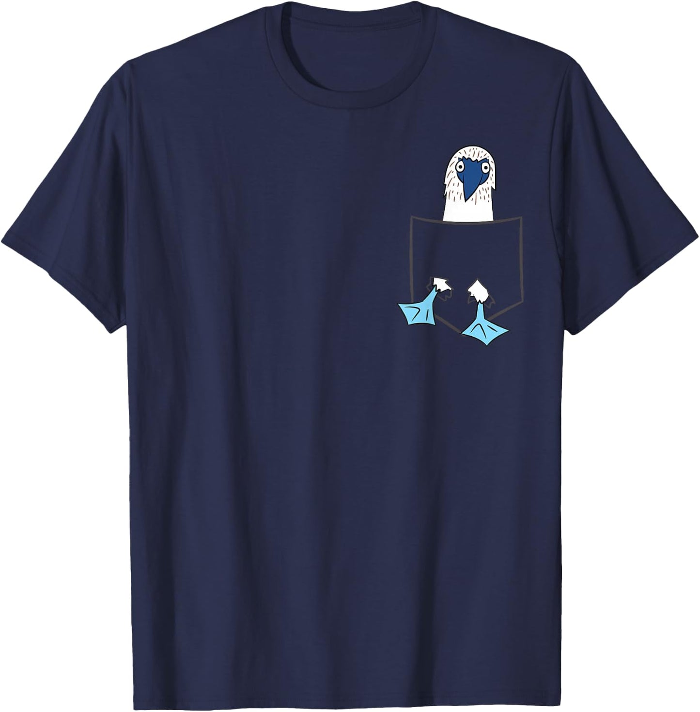 Blue Foot Boobies in Bag Bird T-Shirt - T-Shirt | Navy