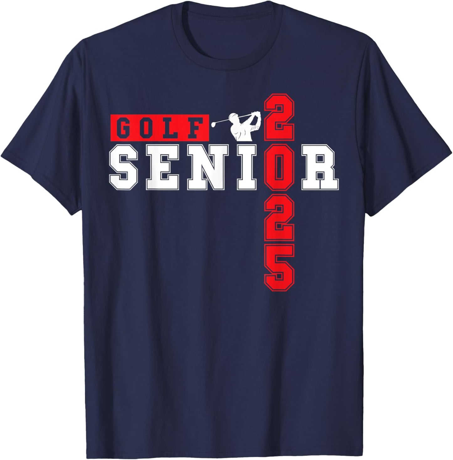 Golf Senior Night Golf Senior 2025 Graduation 9 T-Shirt - T-Shirt | Navy
