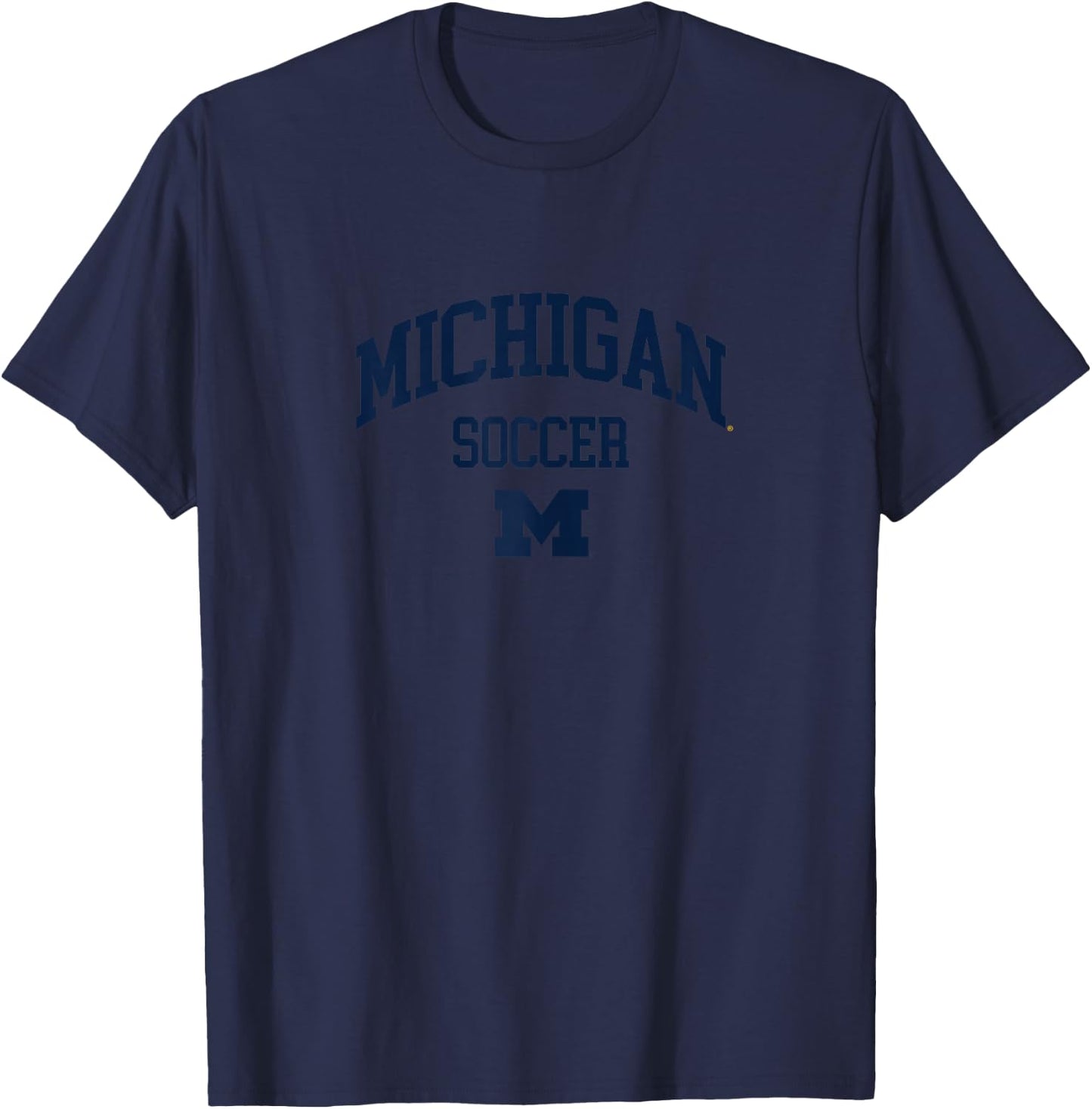 University of Michigan Wolverines U of M Soccer T-Shirt - T-Shirt | Navy