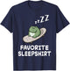 Frog Skateboard Frogs Nap Sleeping Sleep Pajama Nightgown T-Shirt - T-Shirt | Navy
