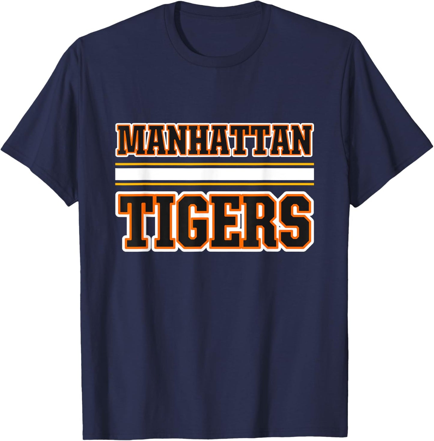 Manhattan Tigers Horizontal Stripes T-Shirt - T-Shirt | Navy