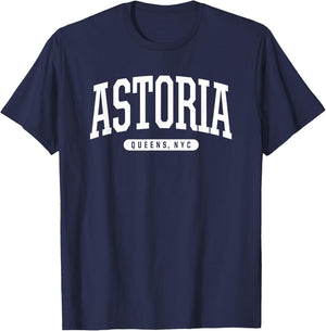 NYC Borough Astoria Queens New York T-Shirt - T-Shirt | Navy