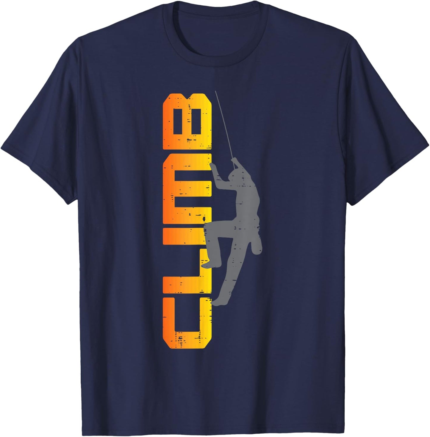 Rock Climber Climb Letters Climbing Bouldering Men Women Kid T-Shirt - T-Shirt | Navy