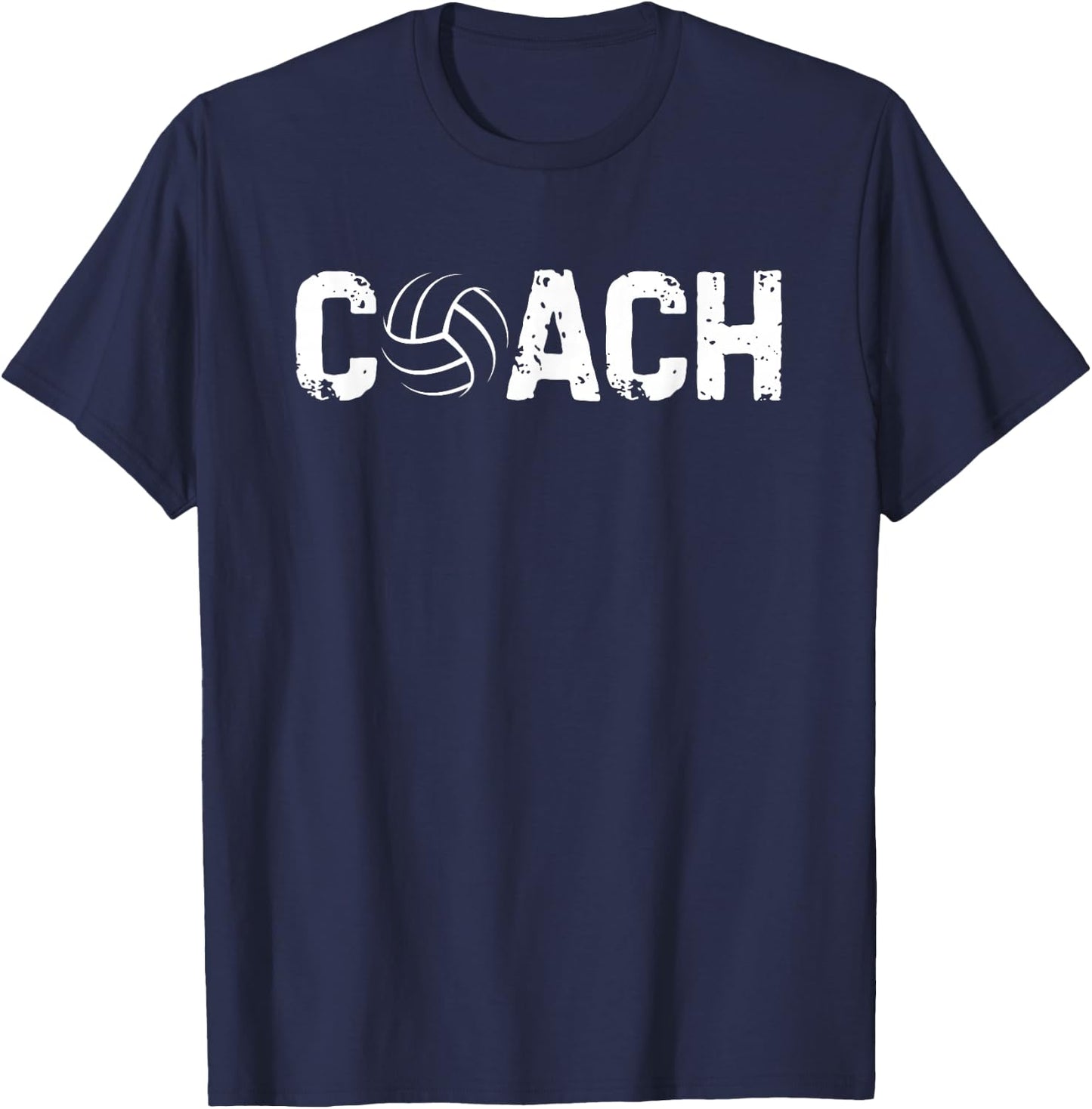 Volleyball Coach Trainer Coaching Funny Vintage T-Shirt - T-Shirt | Navy