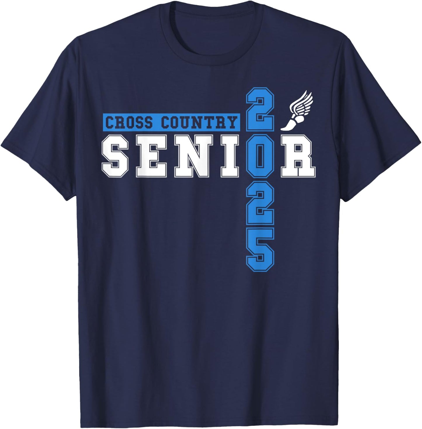 Cross Country Senior Night Senior 2025 Graduation Party 30 T-Shirt - T-Shirt | Navy