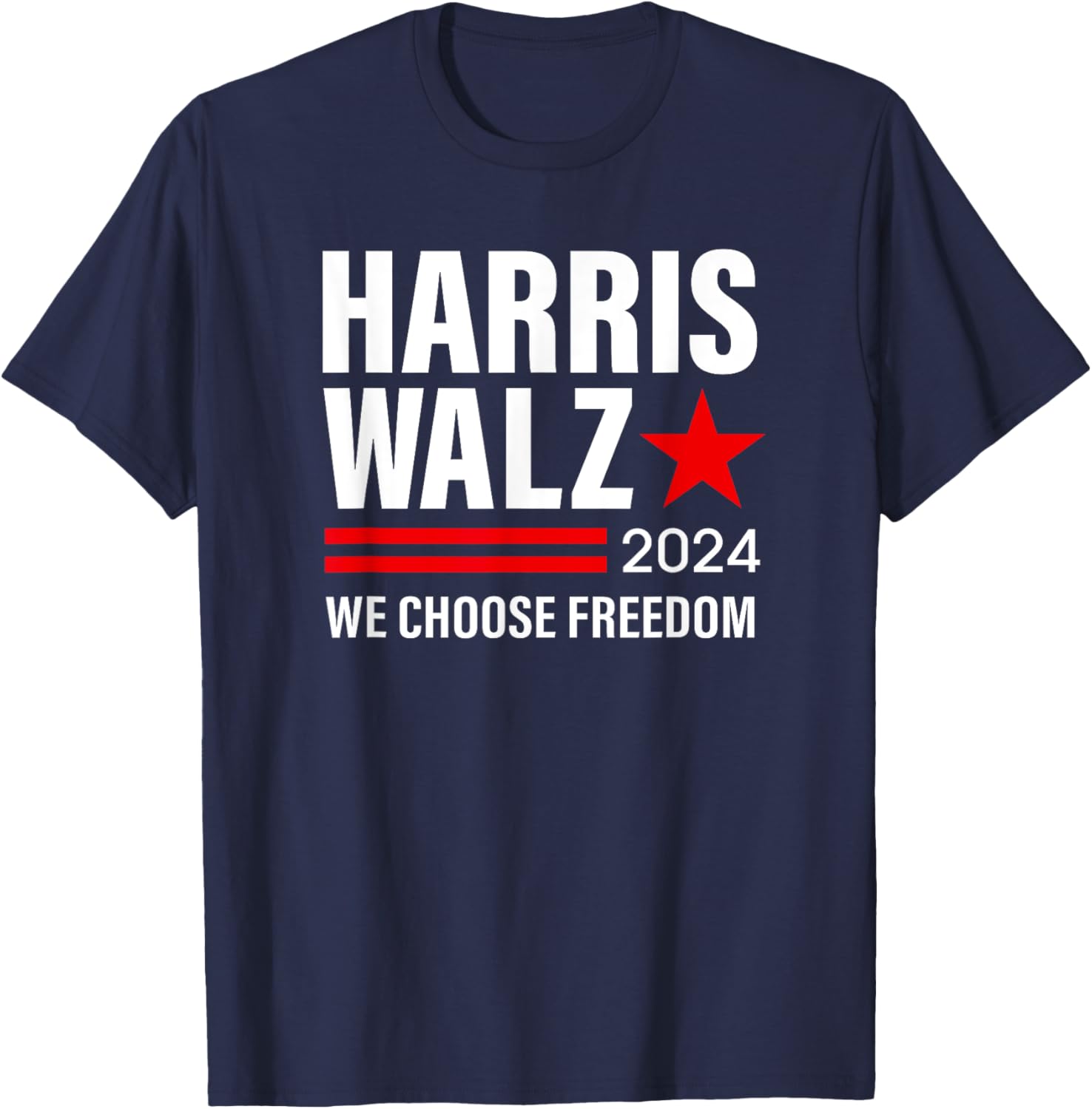 Harris Walz 2024 Kamala Harris Tim Waltz Election Women T-Shirt - T-Shirt | Navy