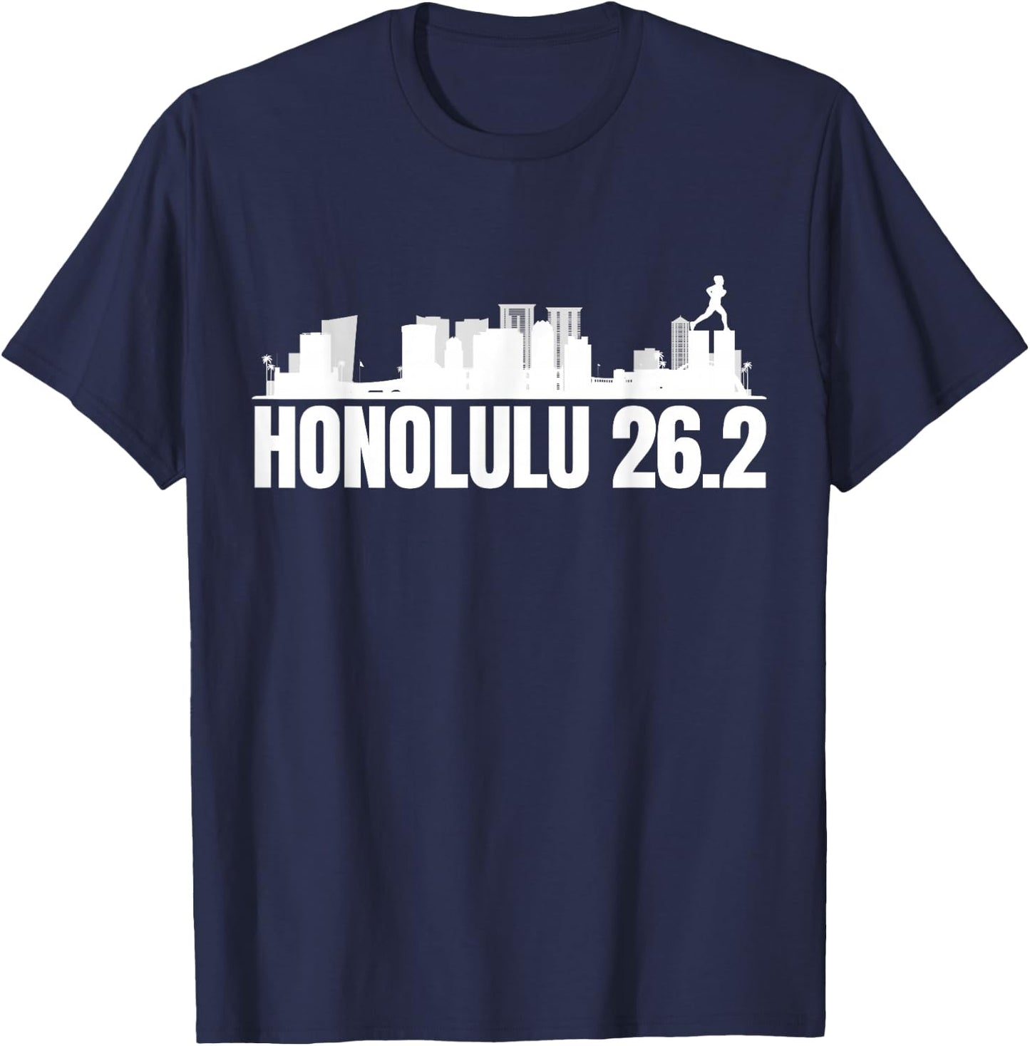 Running Honolulu Race 26.2 Full Marathon Runner T-Shirt - T-Shirt | Navy