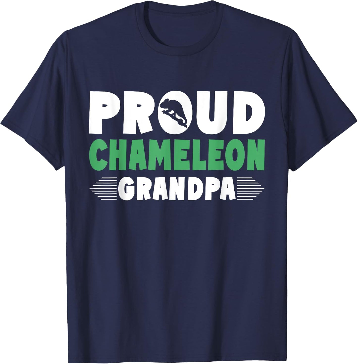 Proud Chameleon Grandpa of Chameleon T-Shirt - T-Shirt | Navy