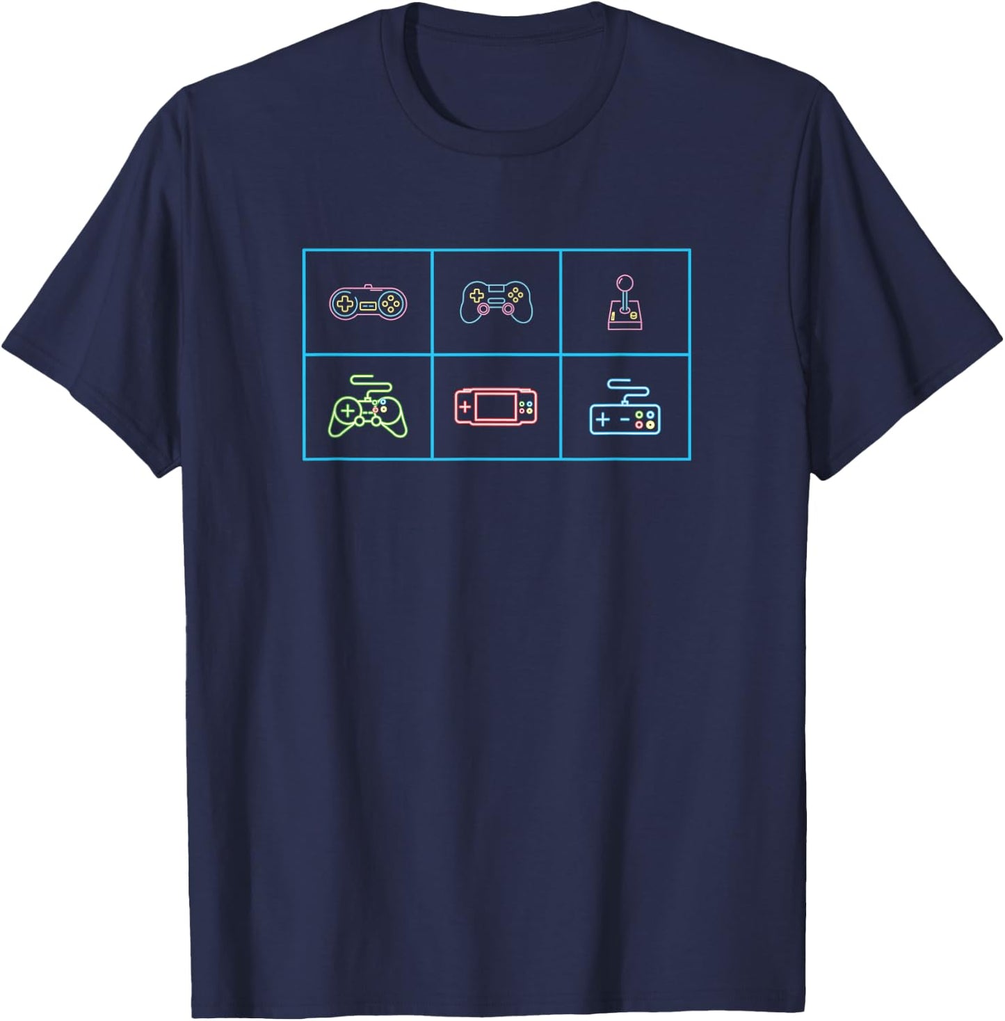 Control All The Things Video Game Controller 80's Style T-Shirt - T-Shirt | Navy
