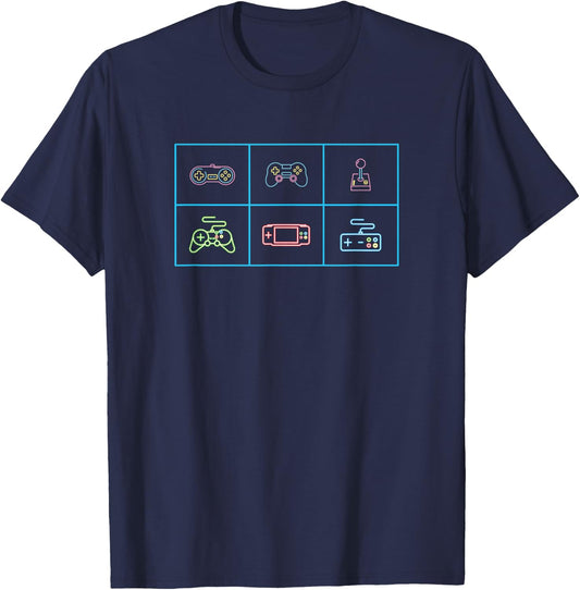Control All The Things Video Game Controller 80's Style T-Shirt - T-Shirt | Navy