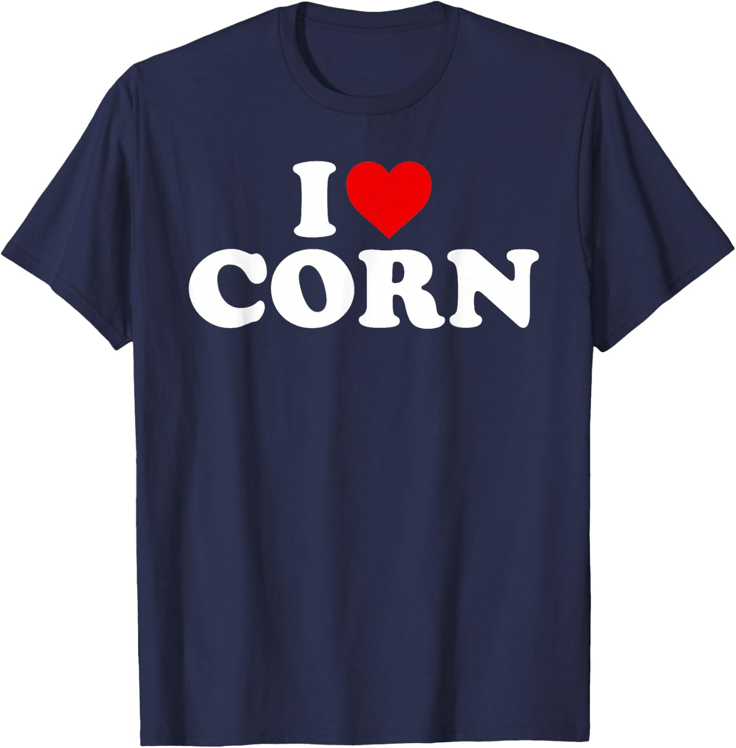 I Love Corn - Heart T-Shirt - T-Shirt | Navy