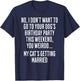 No I Don't Want To Go To Your Dog's Birthday Party T-Shirt - T-Shirt | Navy