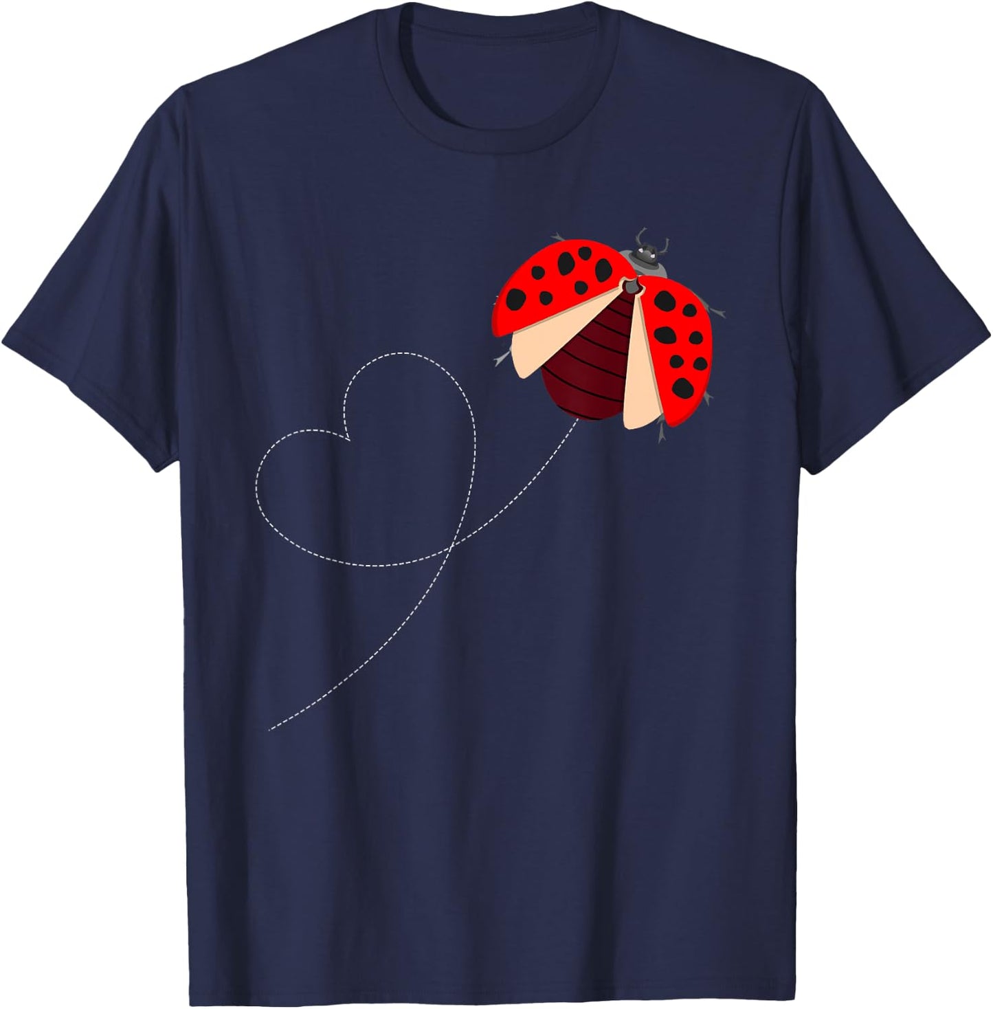 Funny Ladybug Design Women Boys Girls Lady Bug Lover T-Shirt - T-Shirt | Navy
