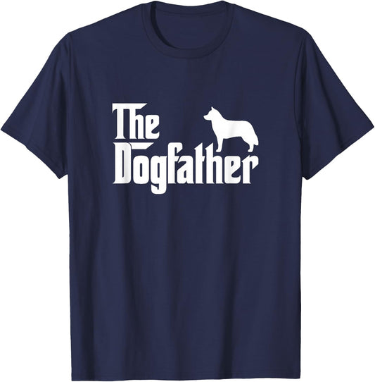 Siberian Husky Lover Gift DogFather T-Shirt - T-Shirt | Navy