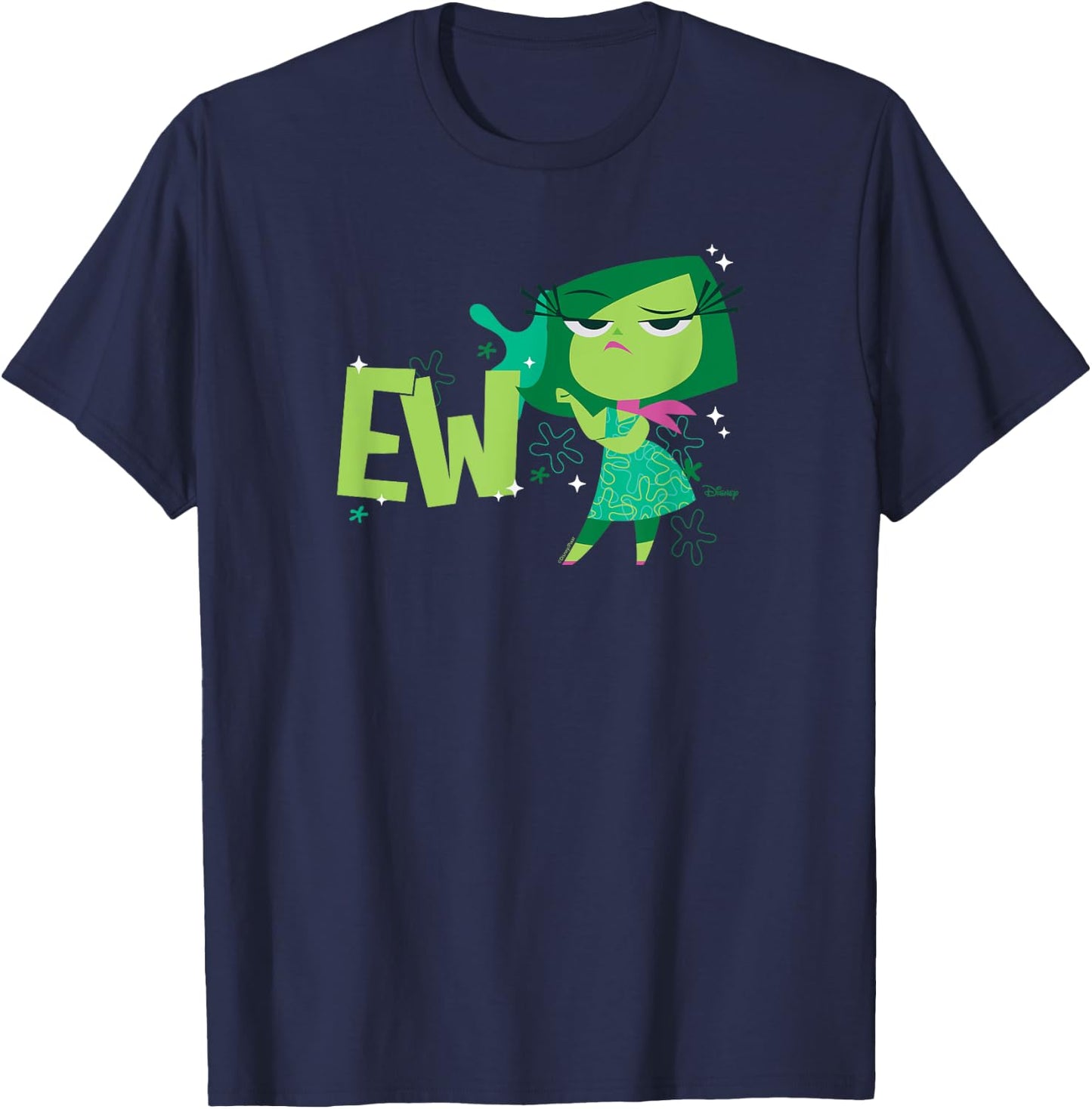 Inside Out 2 - Disgust Emotion Character EW T-Shirt - T-Shirt | Navy