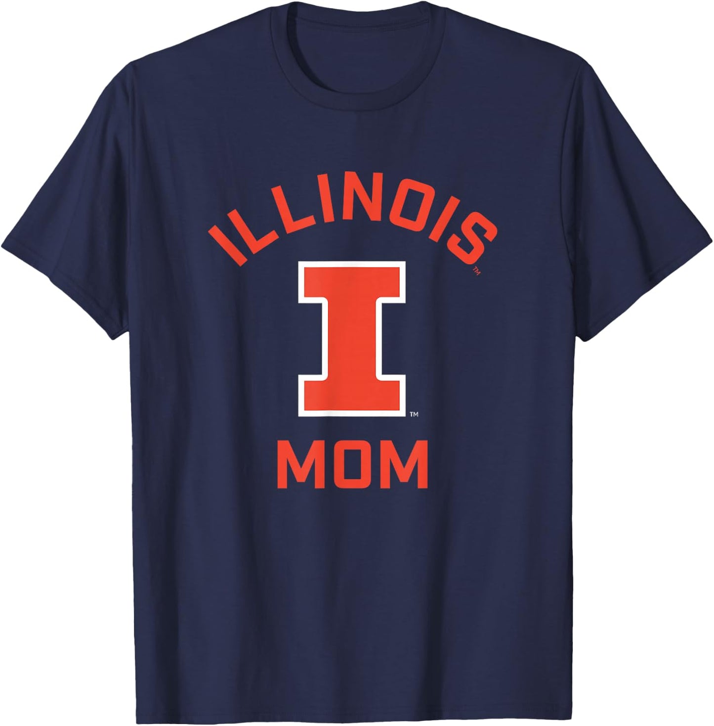University of Illinois Fighting Illini Arched Mom T-Shirt - T-Shirt | Navy