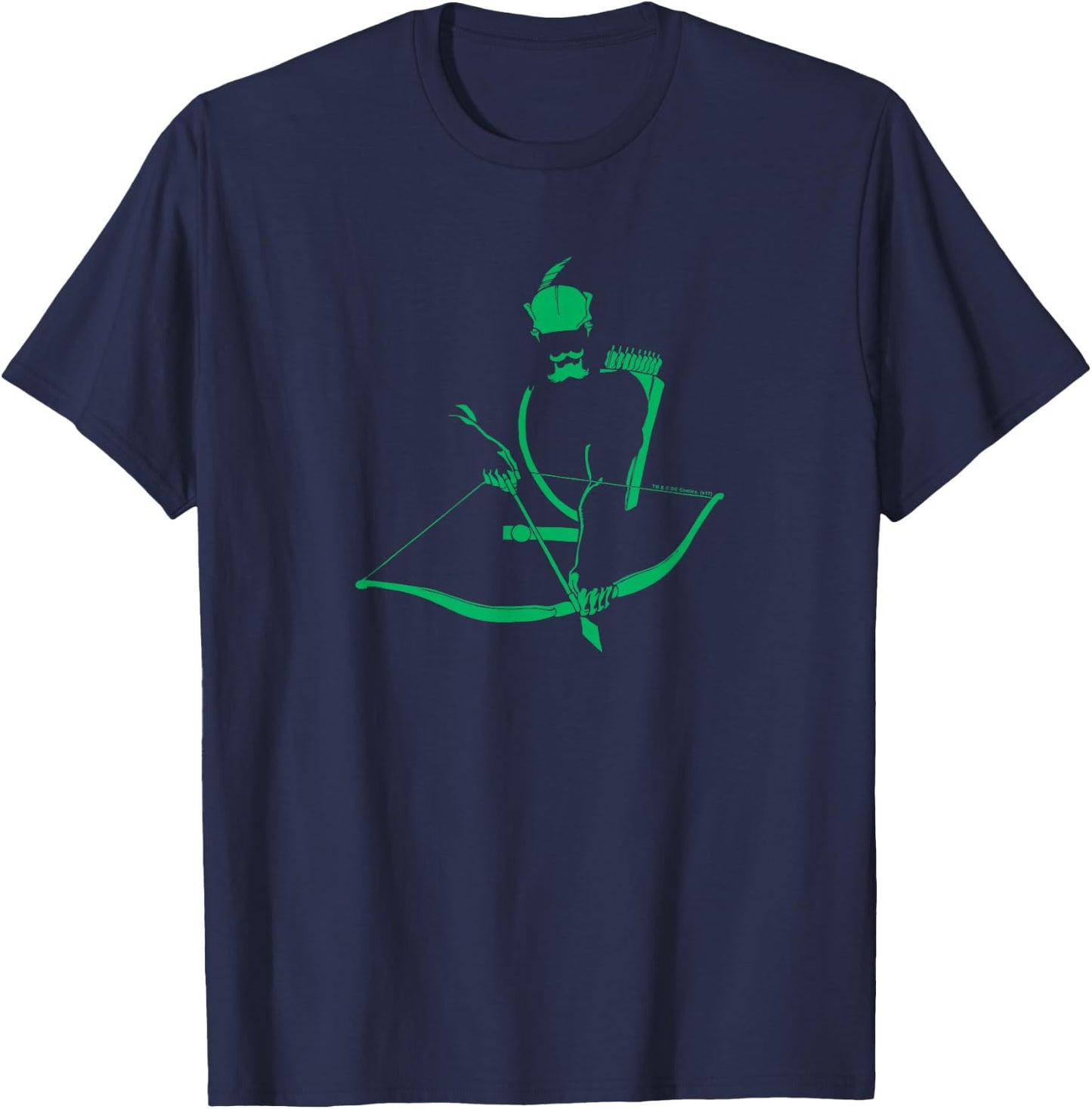 Green Arrow Minimalist Arrow T-Shirt - T-Shirt | Navy