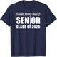 2025 Senior Flute Player Class of 2025 Marching Band Flutist T-Shirt - T-Shirt | Navy