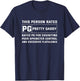 Funny Fart This Person Rated PG Pretty Gassy Fart Joke Gift T-Shirt - T-Shirt | Navy