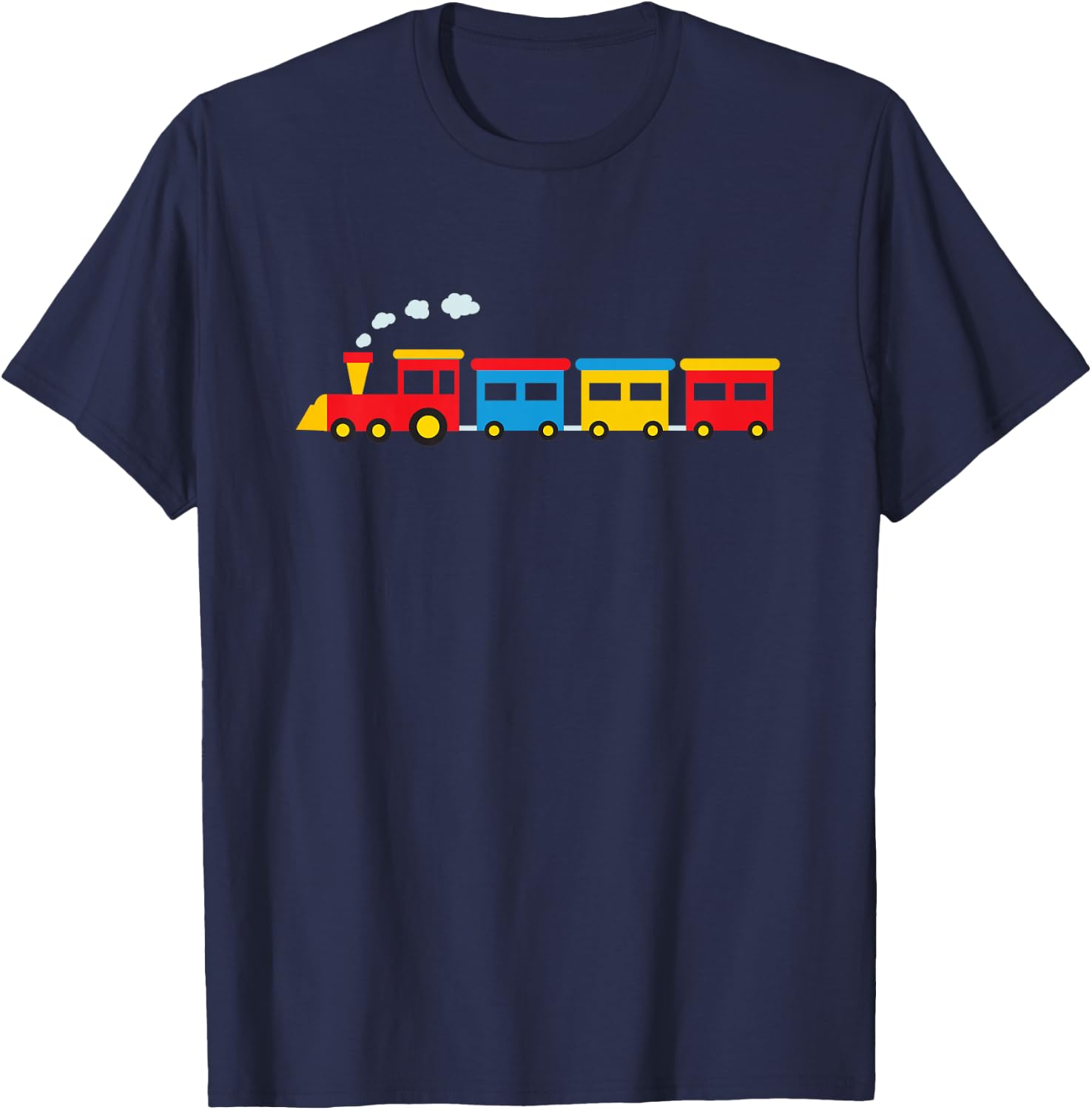 Kids Trains For Boys Steam Locomotive Train For Toddler Boys T-Shirt - T-Shirt | Navy