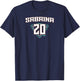 Sabrina Ionescu: NY 20 - New York Basketball T-Shirt - T-Shirt | Navy