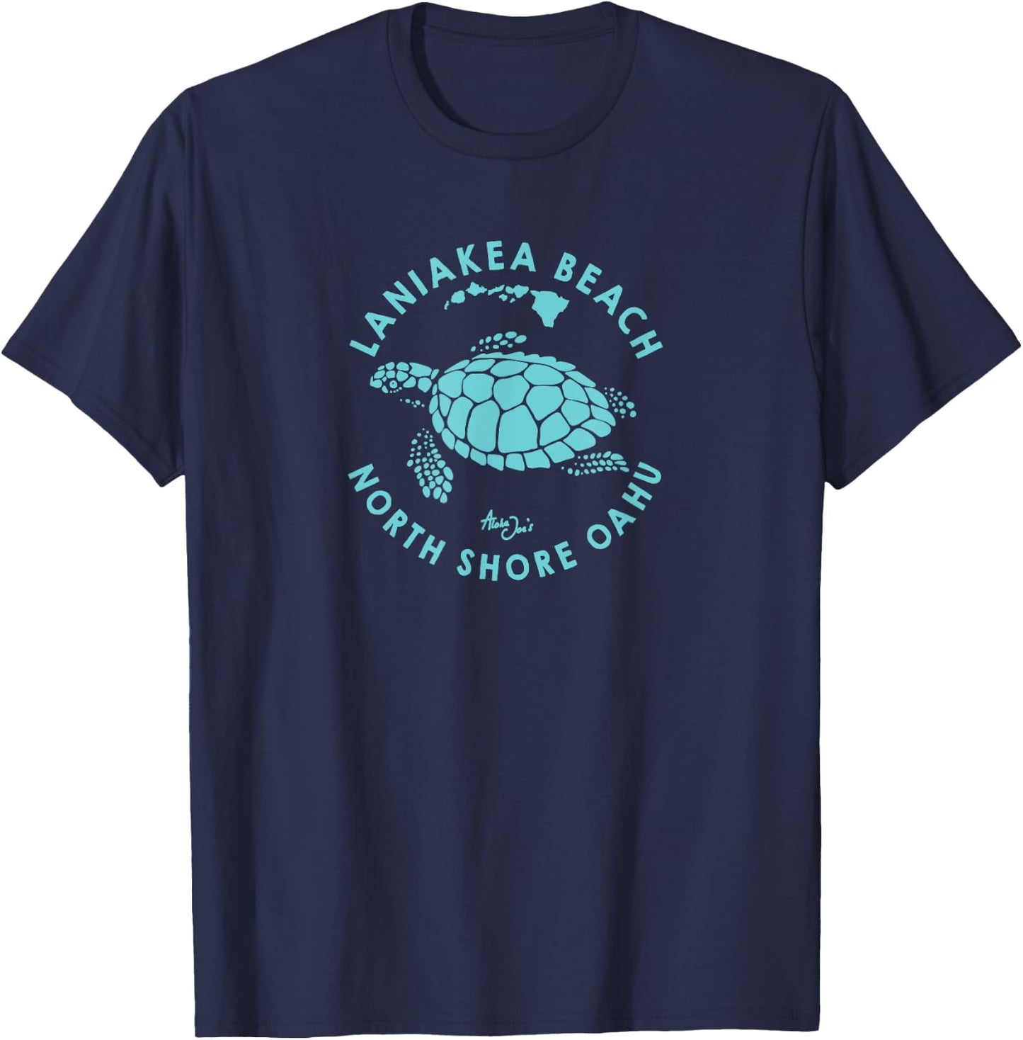 Hawaii Honu Sea Turtle Laniakea Beach North Shore Oahu Women Kids T-Shirt - T-Shirt | Navy