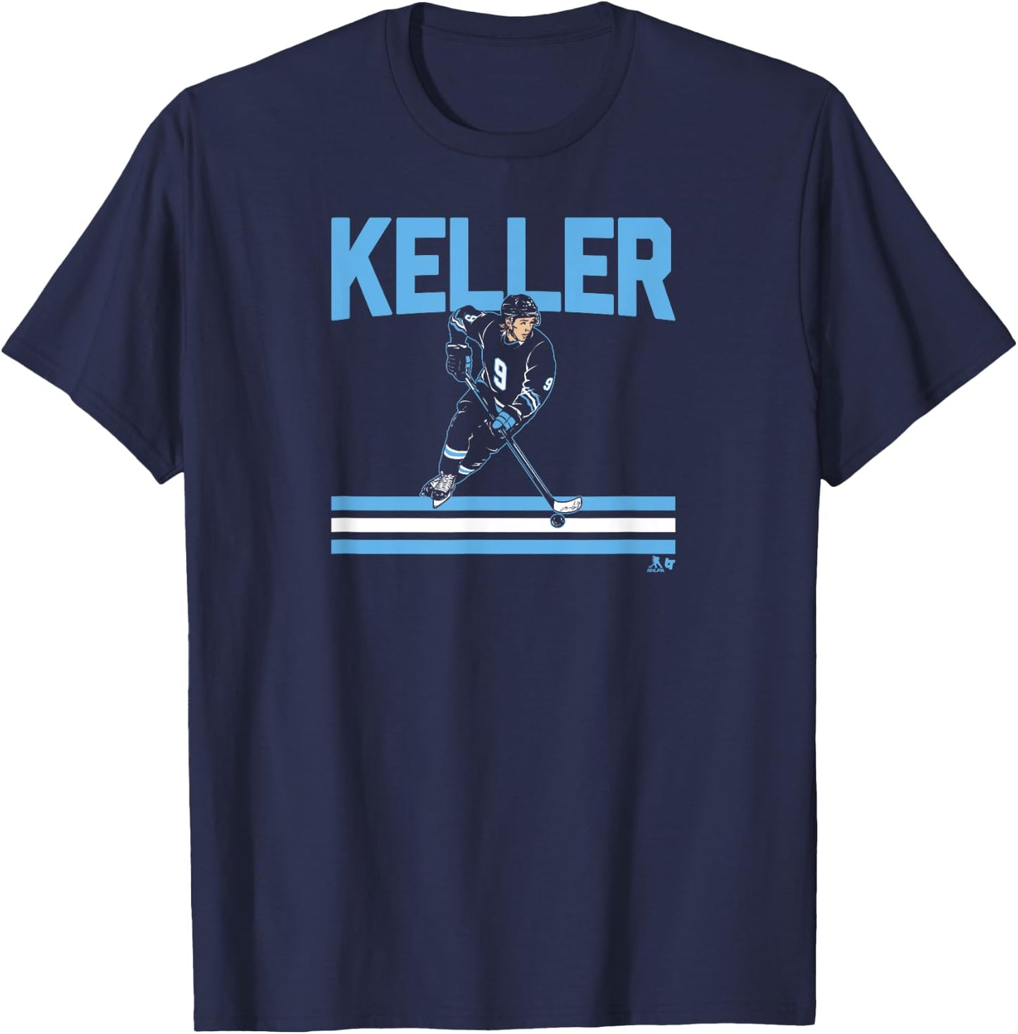 Clayton Keller - Slap Shot Star - Utah Hockey T-Shirt - T-Shirt | Navy