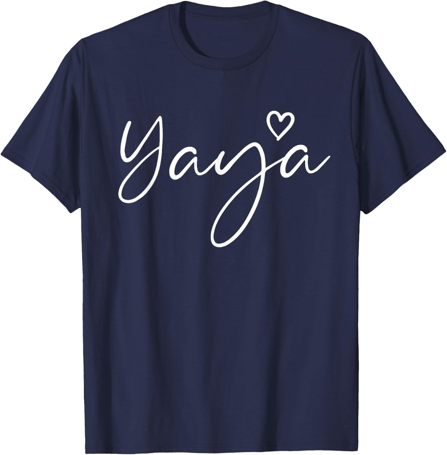 Yaya Gifts Grandma Heart Mother's Day Yaya T-Shirt - T-Shirt | Navy