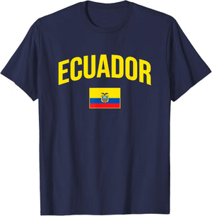 Ecuador - Flag of Ecuador - Throwback Design - Classic T-Shirt - T-Shirt | Navy