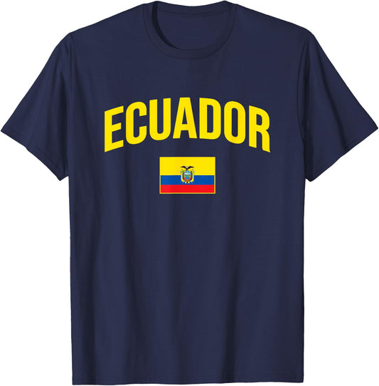 Ecuador - Flag of Ecuador - Throwback Design - Classic T-Shirt - T-Shirt | Navy