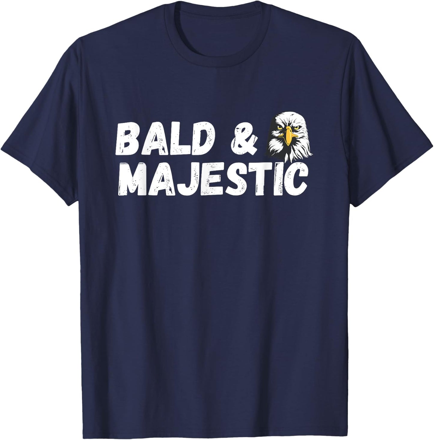 Men Bald and Majestic T-Shirt - T-Shirt | Navy