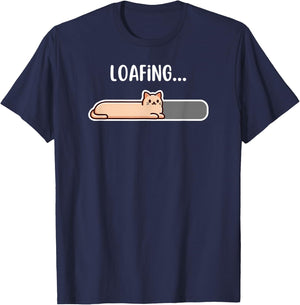 Cat, loading screen, just cat loaf that is a loafing cat T-Shirt - T-Shirt | Navy