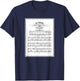 Oh! Susanna Song Sheet Music T-Shirt - T-Shirt | Navy