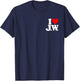 I Love Heart J.w. Jw J W Initials Nickname on a T-Shirt - T-Shirt | Navy