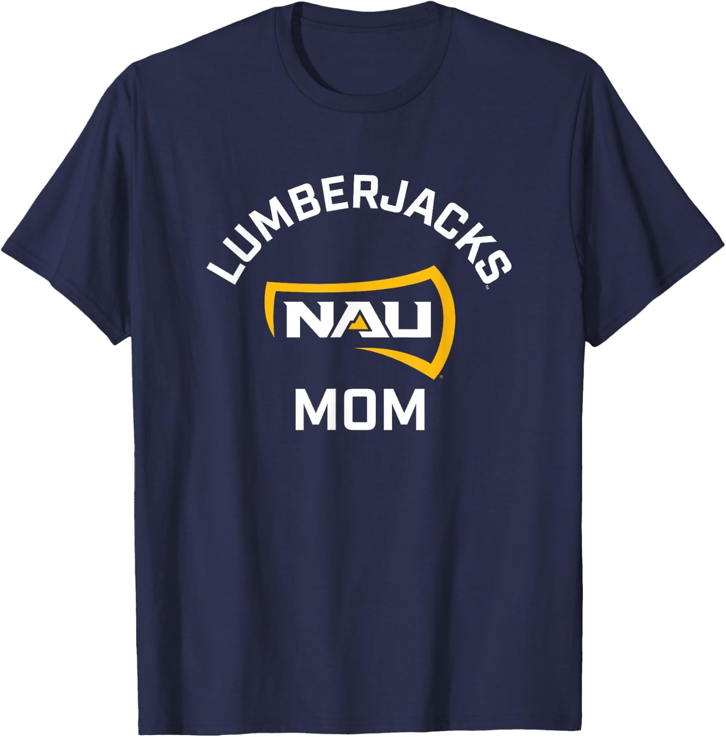 Northern Arizona NAU Lumberjacks Arched Mom T-Shirt - T-Shirt | Navy