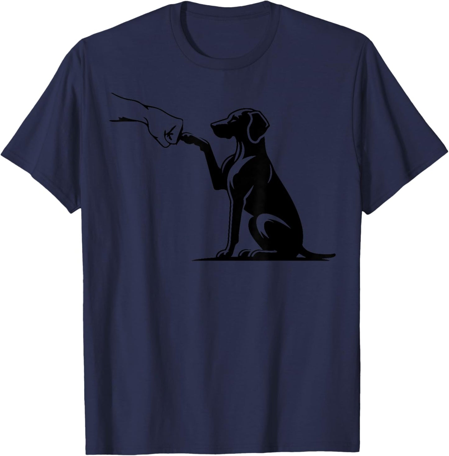 cute vizsla Dog with hand, vizsla mom T-Shirt - T-Shirt | Navy