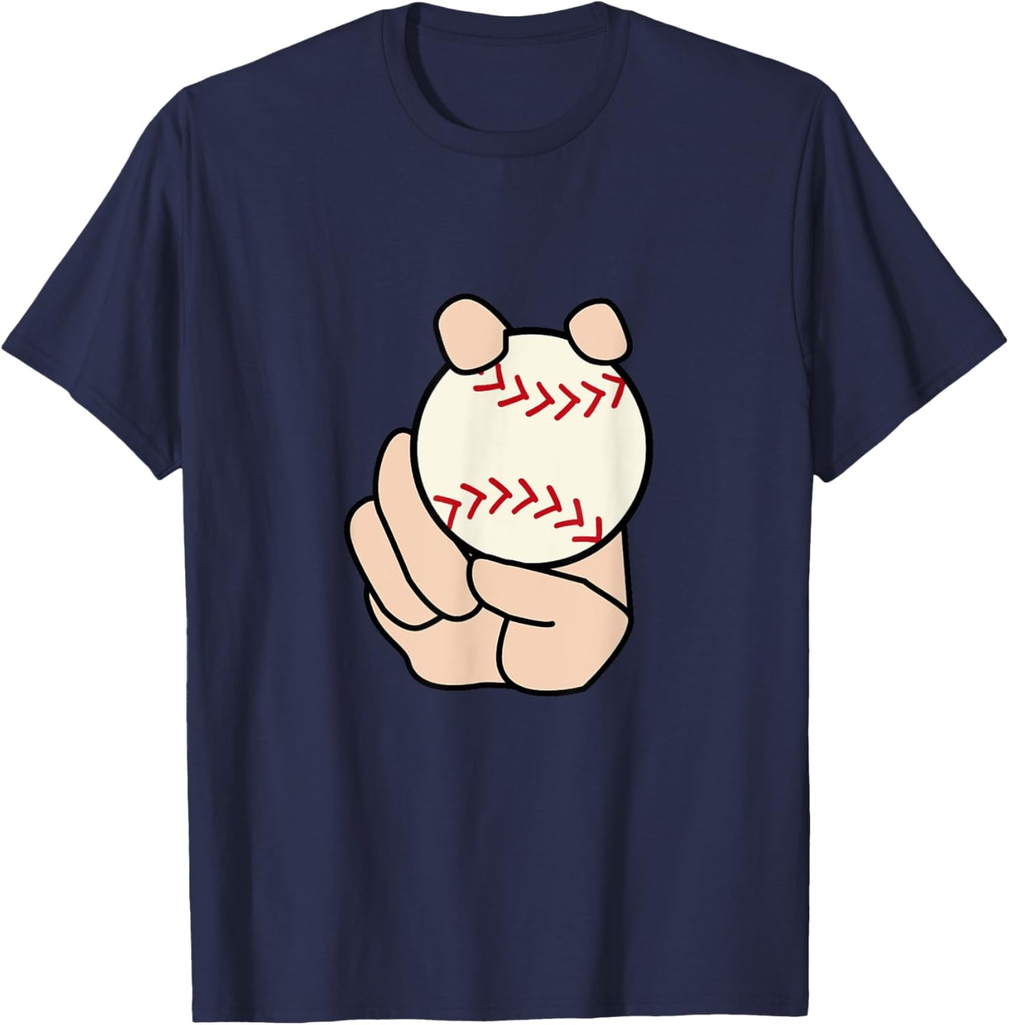 Baseball Pitcher Curveball T-Shirt - T-Shirt | Navy