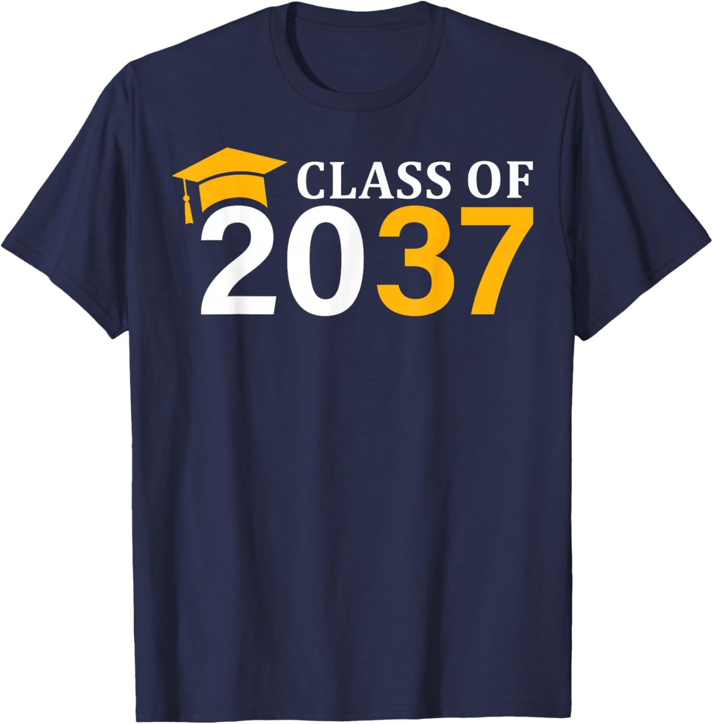 Class of 2037 Grow With Me Kindergarten K-12 Class of 2037 T-Shirt - T-Shirt | Navy