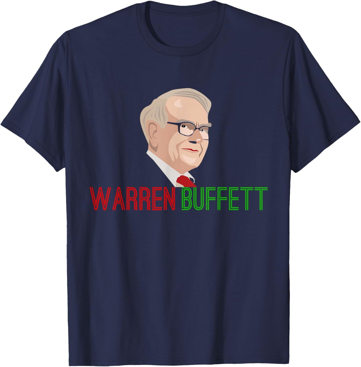 Warren Buffett Stock Market Traders Wall Street T-Shirt - T-Shirt | Navy