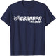 Grandpa Pit Crew Race Car Birthday Family Racing T-Shirt - T-Shirt | Navy