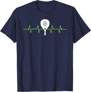 Padel Heartbeat Padel Player Paddle Tennis Padel Tennis T-Shirt - T-Shirt | Navy