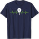 Padel Heartbeat Padel Player Paddle Tennis Padel Tennis T-Shirt - T-Shirt | Navy
