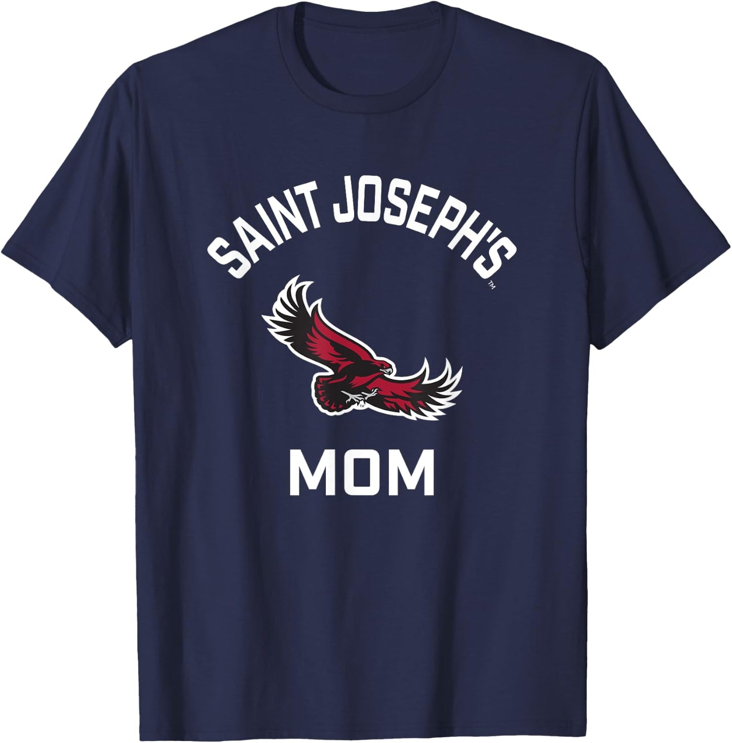 Saint Josephs University Hawks Arched Mom T-Shirt - T-Shirt | Navy