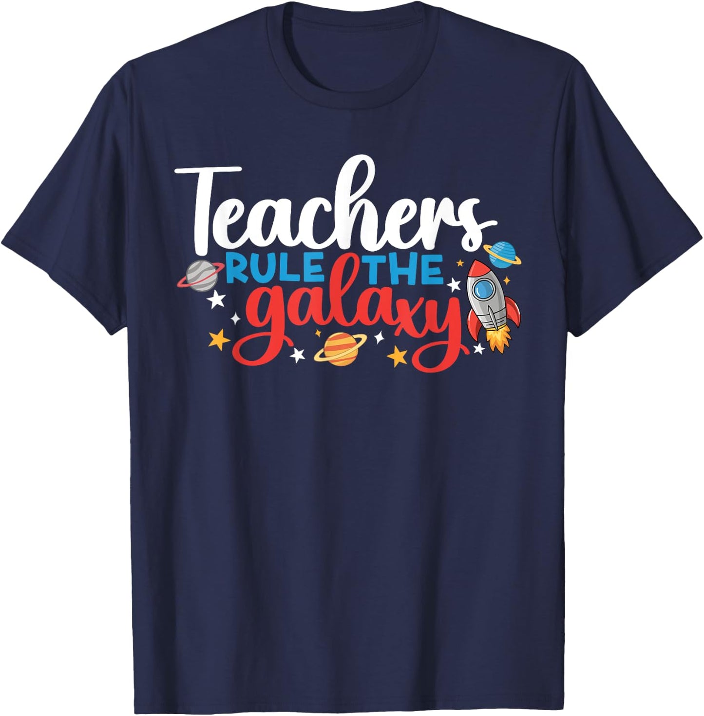Space Lover Teacher Life Back To School Space Rocket T-Shirt - T-Shirt | Navy