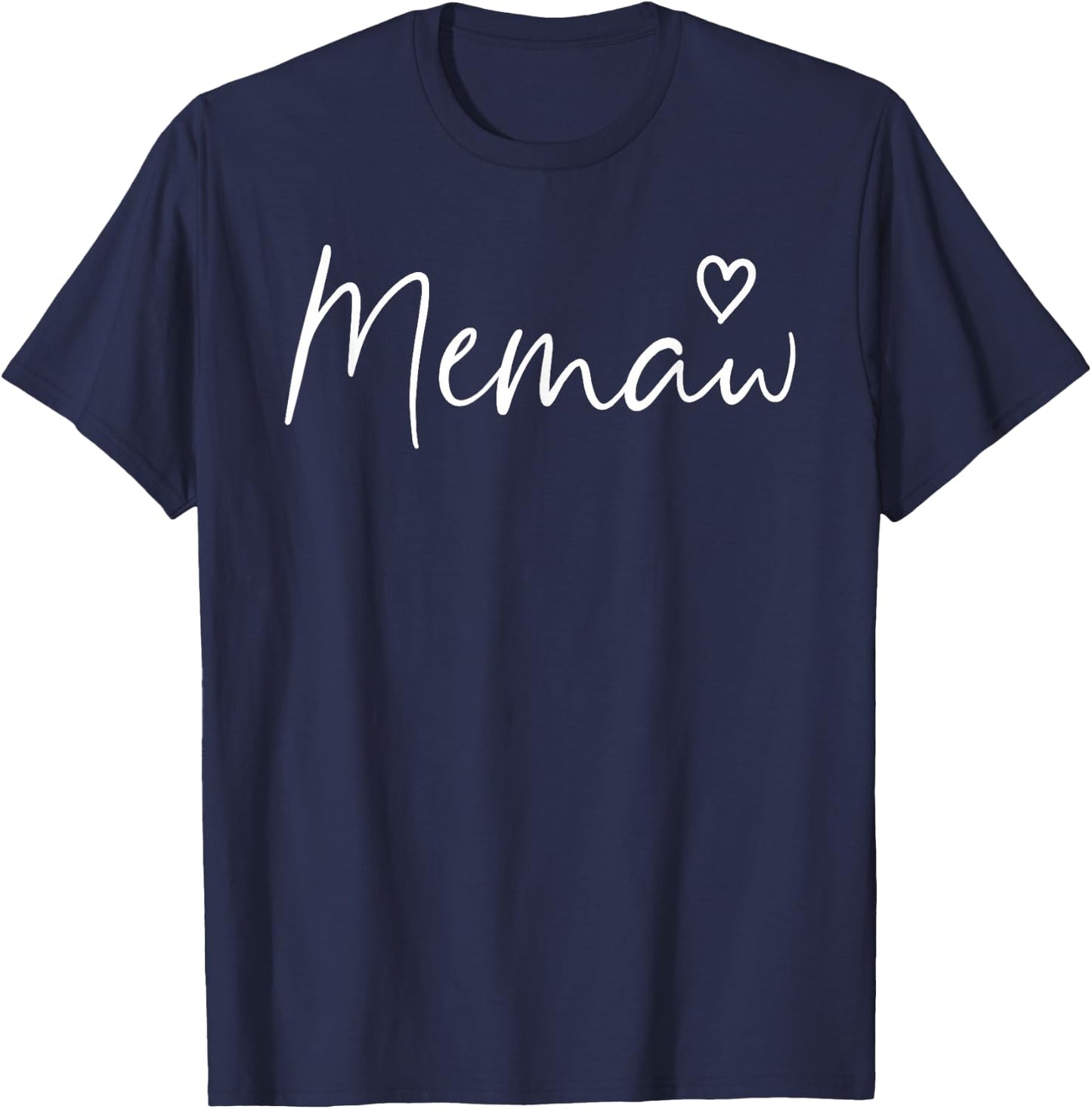 Memaw Gifts Grandma Heart Mother's Day Memaw T-Shirt - T-Shirt | Navy