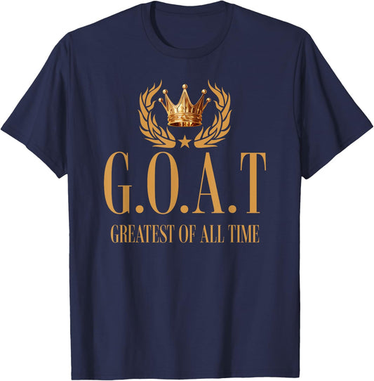 Greatest of All Time GOAT T-Shirt - T-Shirt | Navy